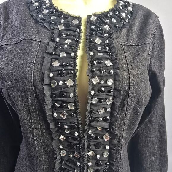 Ruby Rd Black Embellished Blazer R12 - Picture 2 of 6